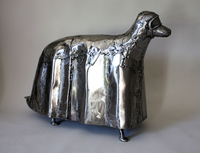 Barka, steel, 28 x 12 x 40, 2013